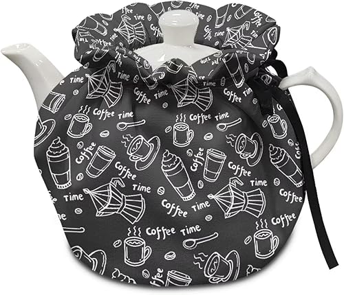 Vista 41 de Tetera acogedora funda térmica aislada para hervidor de agua, calentador de desayuno, lavable a máquina, para tetera, decoración de cocina del Verde