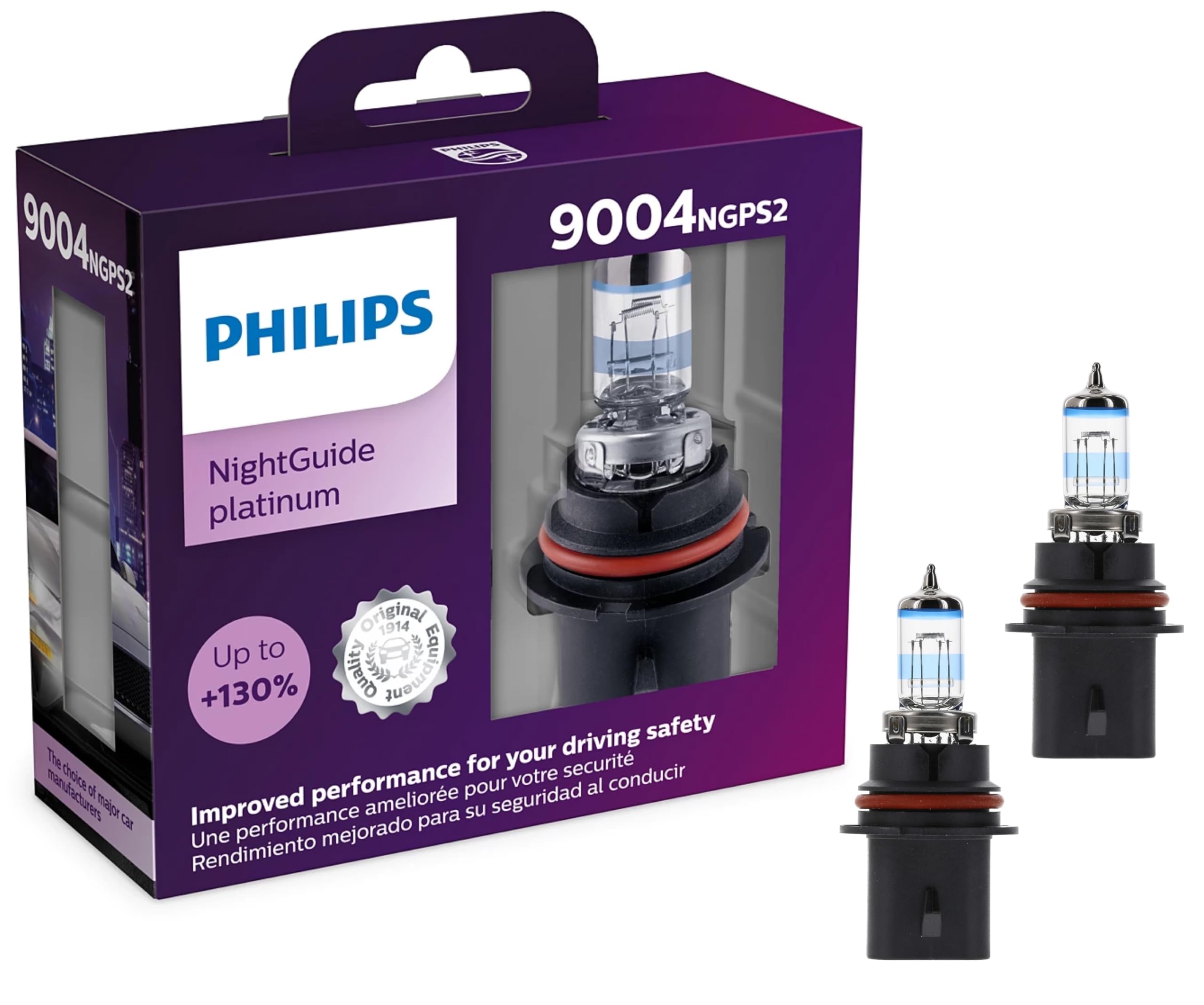 Amazon.com: Philips Automotive Lighting 9004 NightGuide Platinum