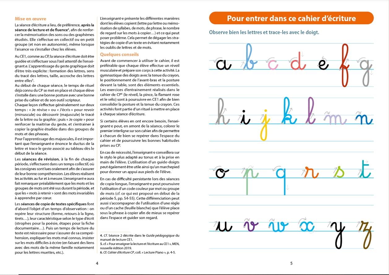 Lecture Piano Ce1 Cahier D Ecriture Amazon Co Uk Monnier Murariu Sandrine Mat Geraldine Books