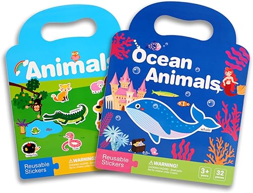 Libro de calcomanías reutilizables para niños de 2 a 4 años, bonitas calcomanías impermeables para actividades de aprendizaje preescolar, regalo