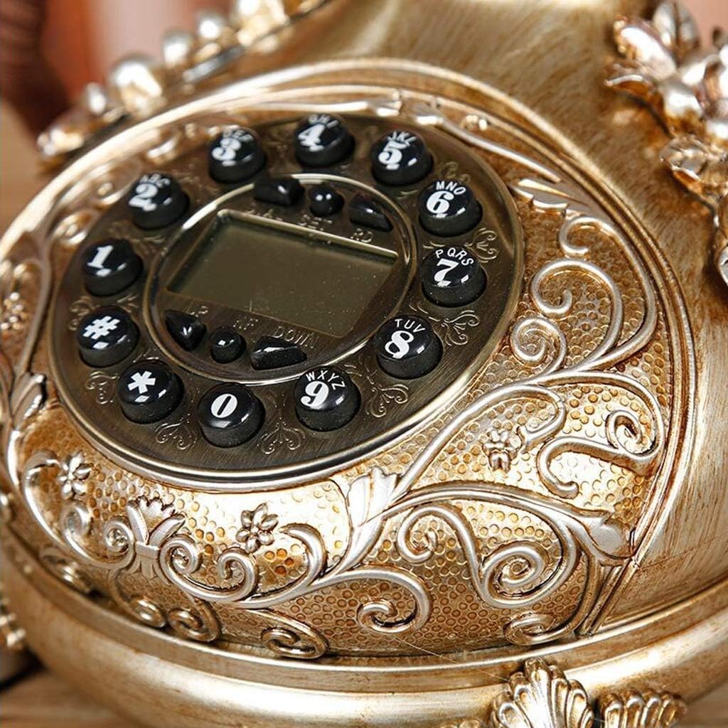 Rotary Wireless Antique Telephone,Landline Home Retro Phone Fashion Creative Rotary Vintage Wireless Telephone for Home Decoration Storage