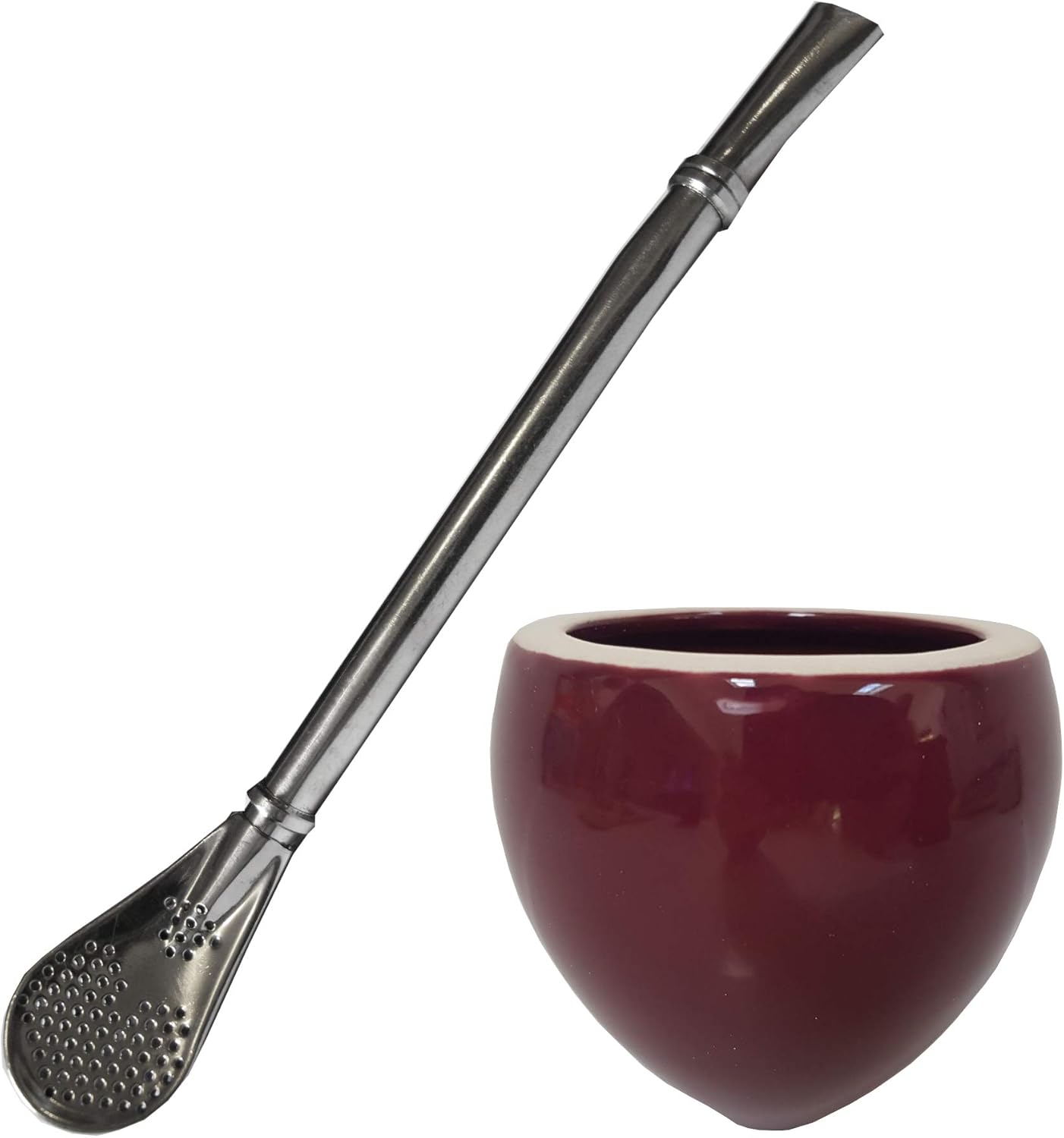Yerba Mate Tee Kürbis Set 12oz doppelwandige Mate Tasse mit Verschluss deckel 75