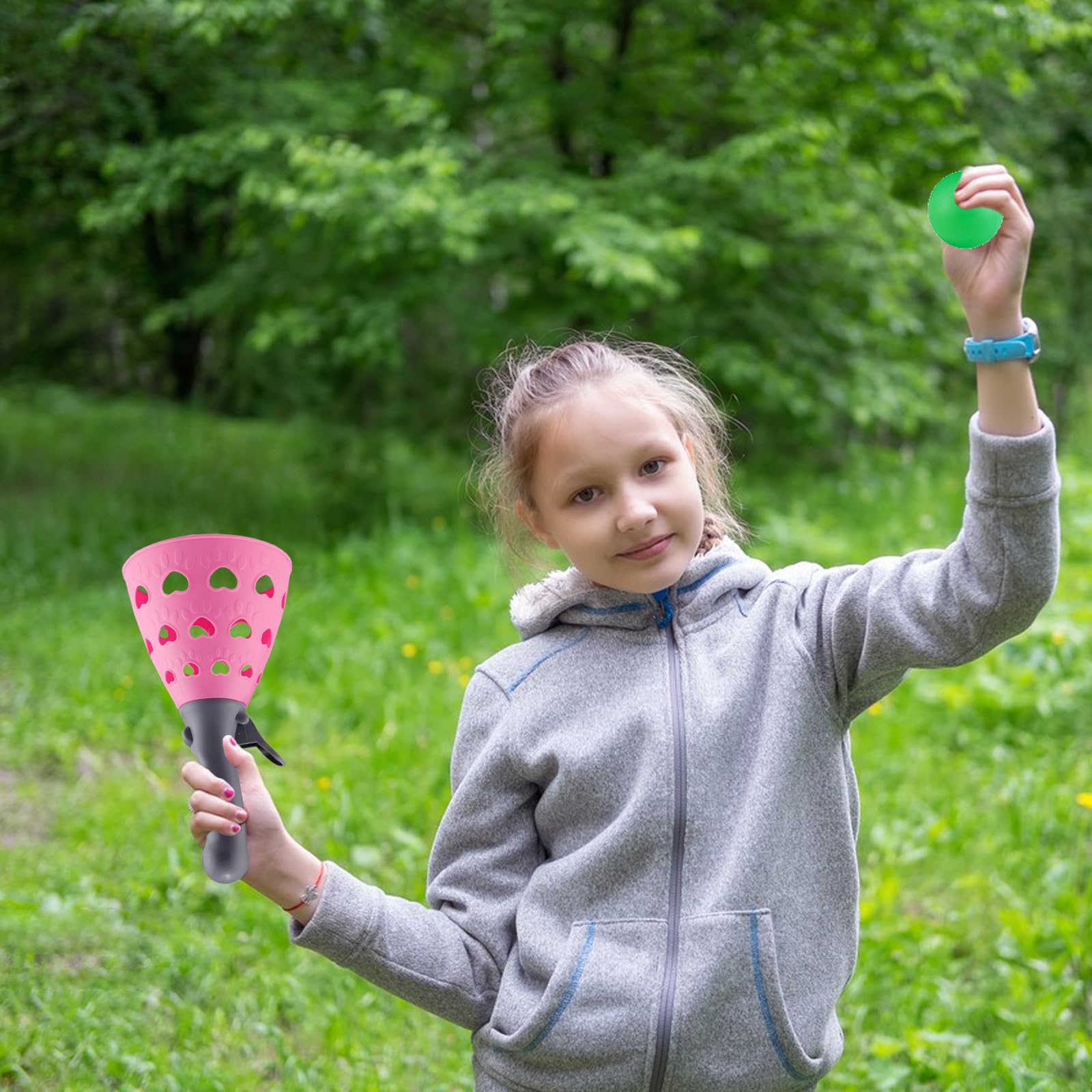 Minkissy Wurf Und Fangball Spiel - 2 Schläger Mit 4 Bällen Für Kinder