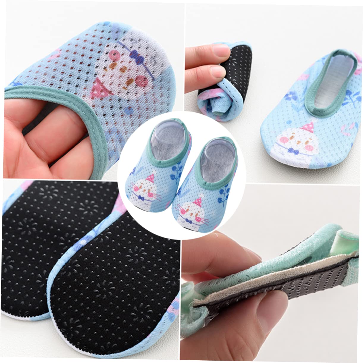 Amosfun 6paare Junge Mädchen Anti-rutsch Socken Mit Cartoon-motiven Bequeme Und Leichte Haussocken Für Jungen Und Mädchen Für Drinnen Und Beim Laufen Lernen Zufällige Designs