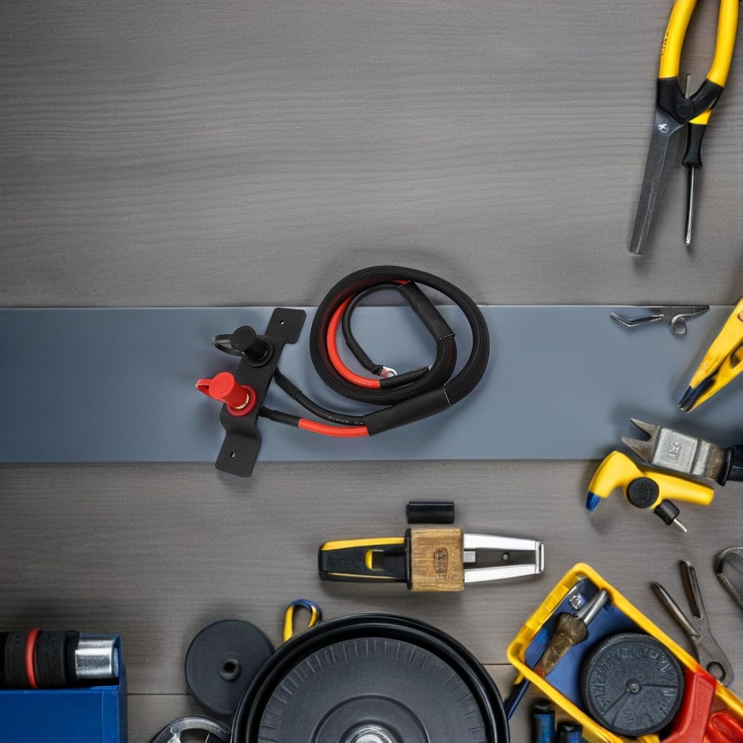 Cabilock Battery Jump Post Kit 1.2m Waterproof High Voltage Cable Fast Charging Heavy Gauge Jumper Cable for 2 4 Seat Utv Automotive Use