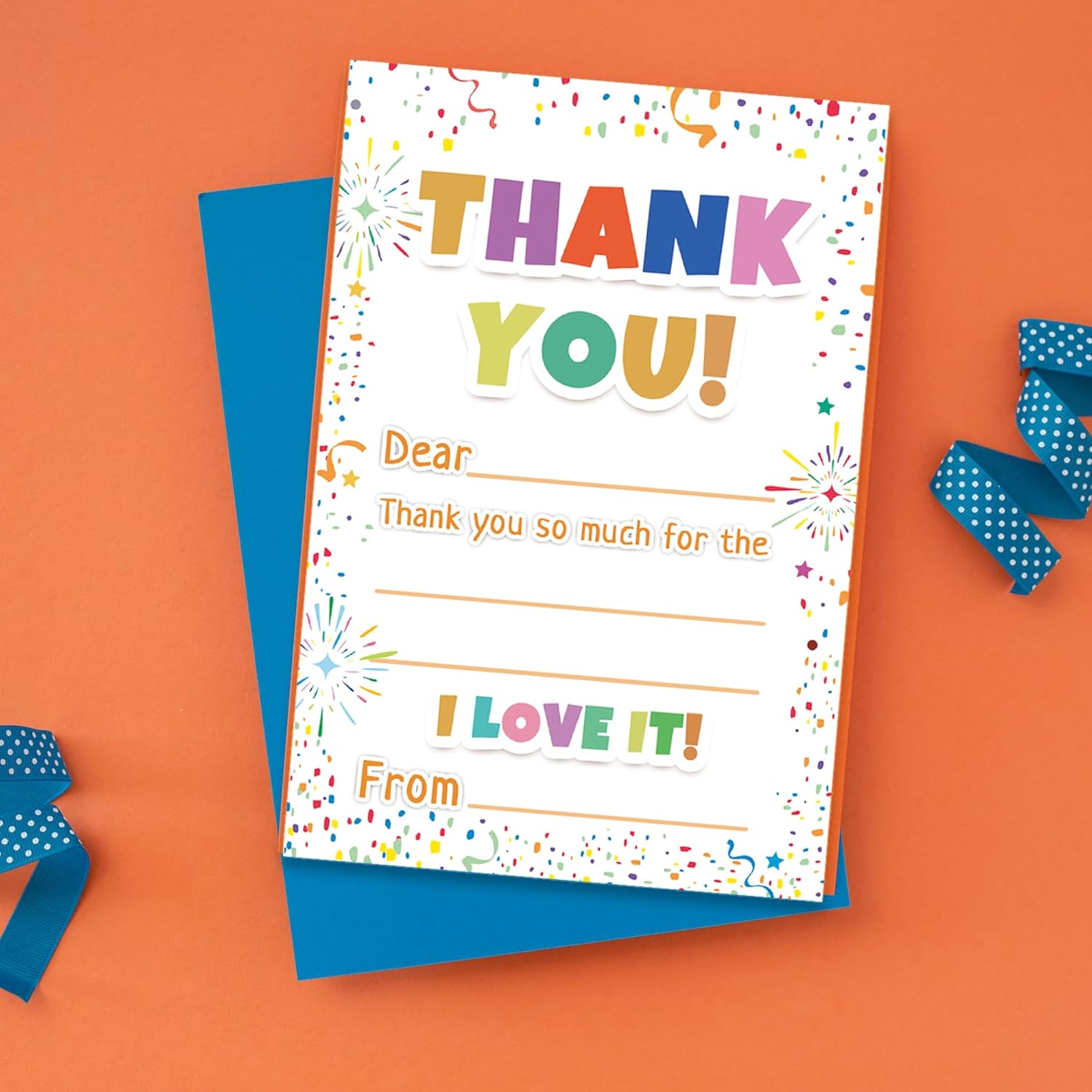 72Pcs Thank You Cards, Fill in The Blank Thank You Notes with Envelopes from Teacher for Birthday (4x6 In) - Image 4