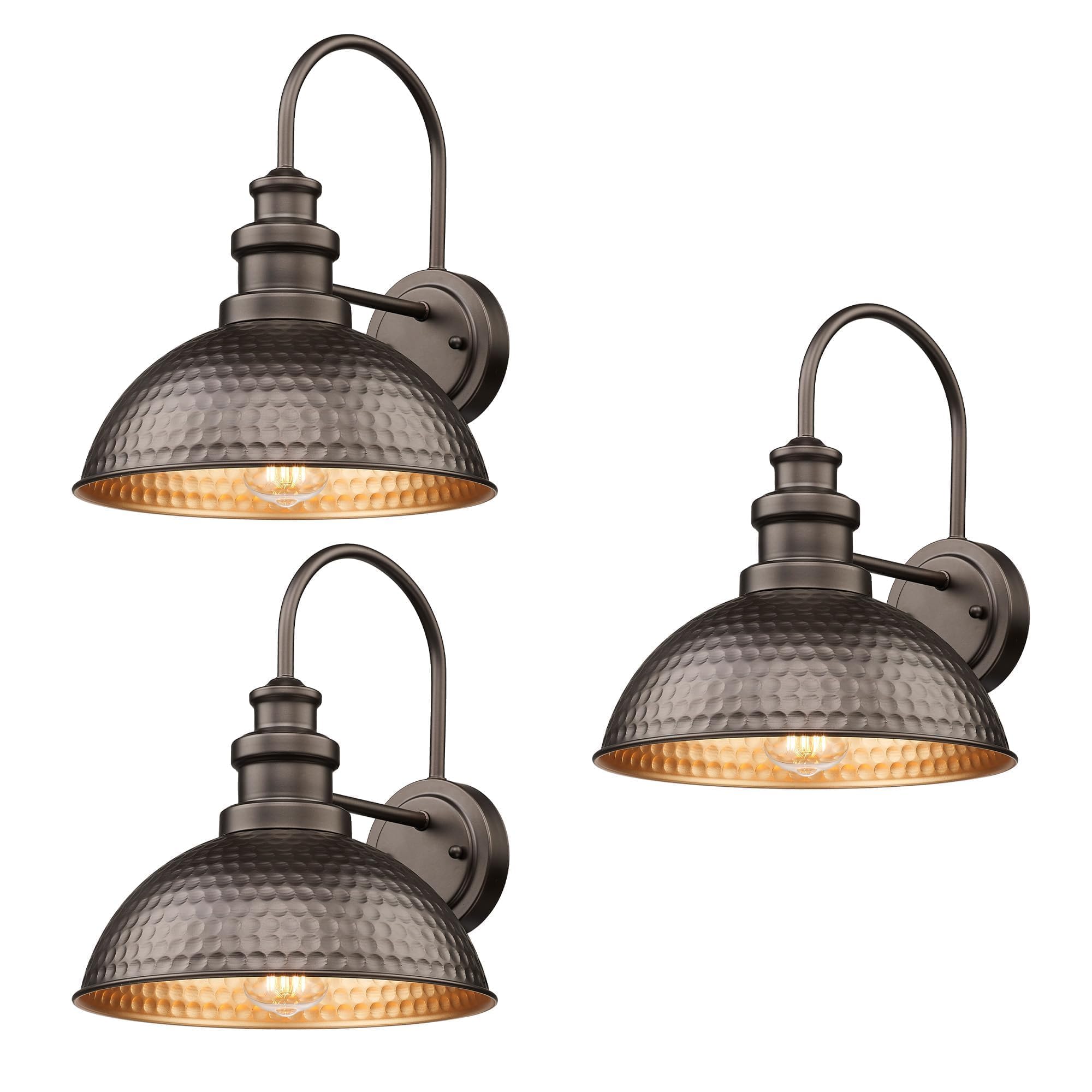 Outdoor Barn Light Fixture, 11.5” Farmhouse Exterior Wall Sconce, Industrial Wall Mount Porch Light, Weather Resistant Outside Lighting for Patio