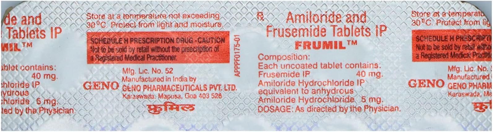 Frumil - Strip of 10 Tablets
