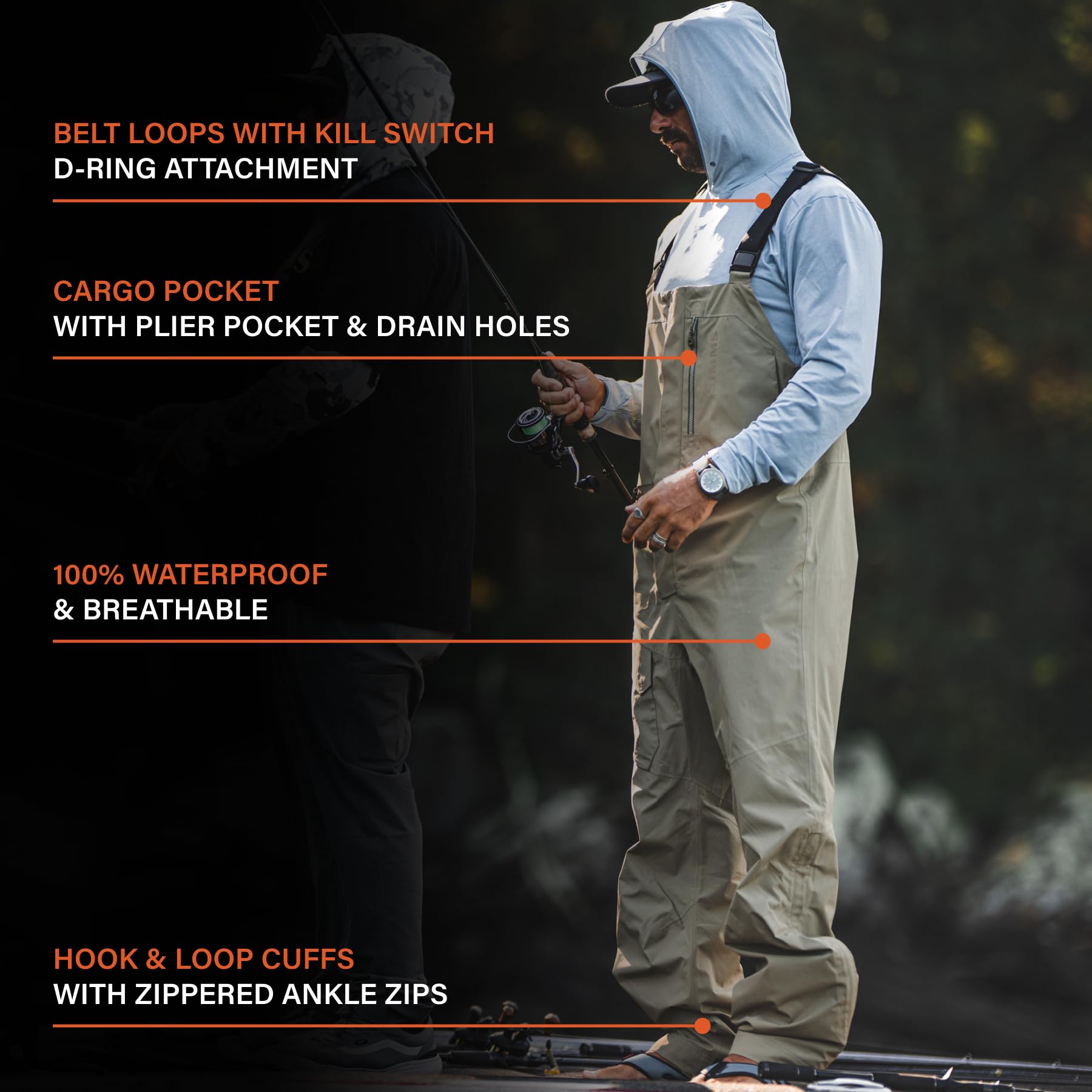 Simms Fishing Products Challenger Isoliertes Lätzchen für Herren