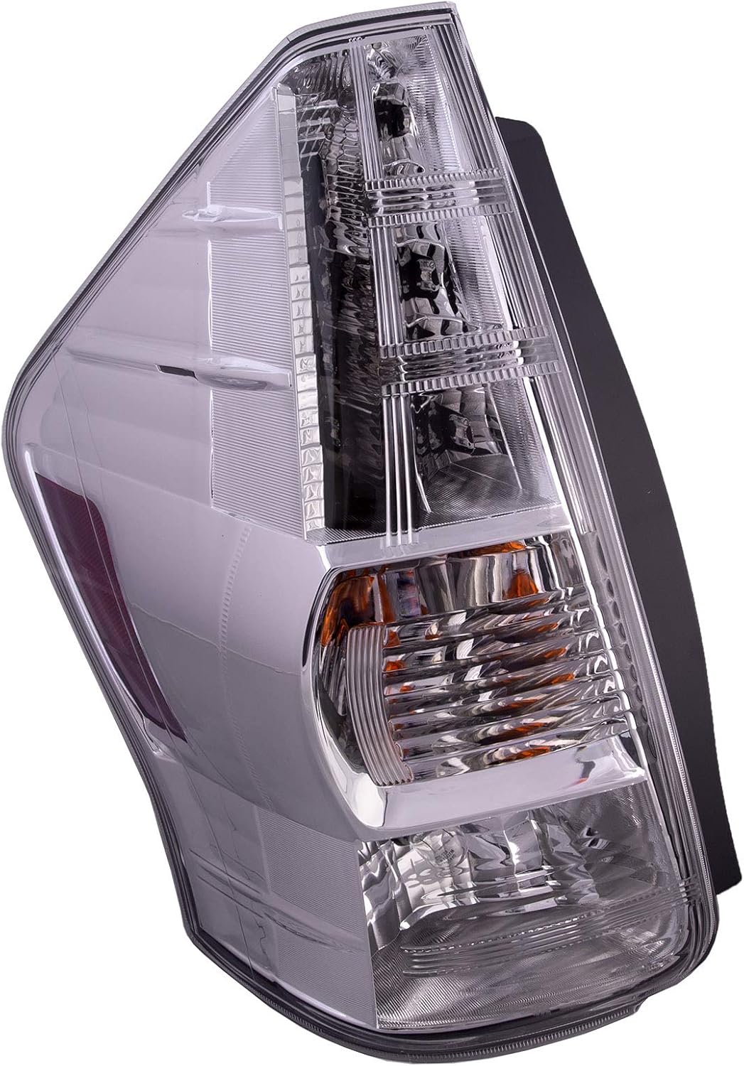 HEADLIGHTSDEPOT Chrome Housing Tail Light Compatible with Toyota Prius V 2012-2014 Includes Left Driver Side Tail Light