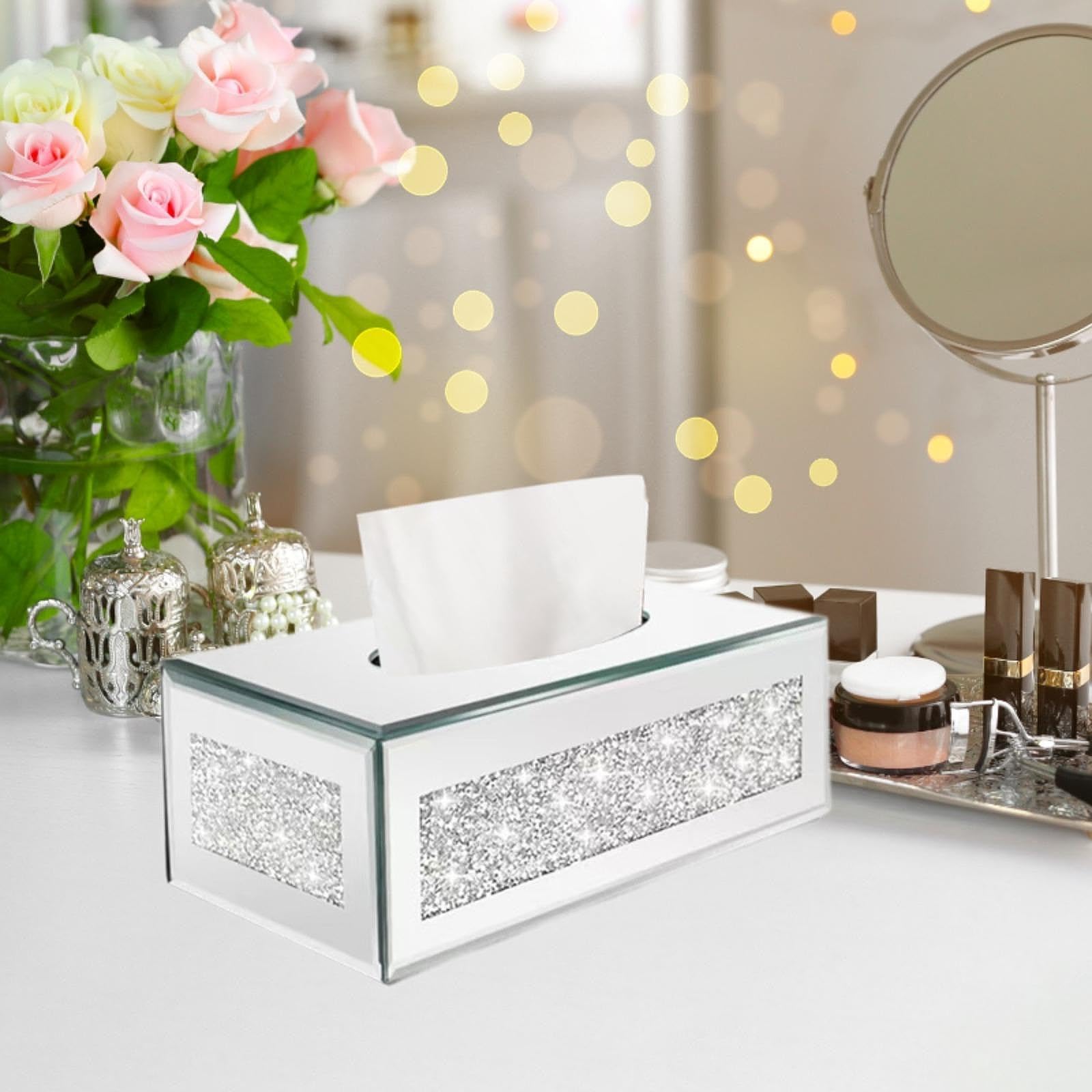 Support de rangement pour serviettes en papier sur comptoir, Argent