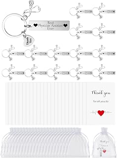 Sureio 24 Set Physician Assistant Keychain Bulk PA Appreciation Gift with Thank You Card Best Physician Assistant Ever Gift for Women Men Hospital