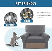 Vista 99 de H.VERSAILTEX Multi-Pieces Sofa Covers Stretch Couch Covers Form Fitted Seats and Back Cushions Covers