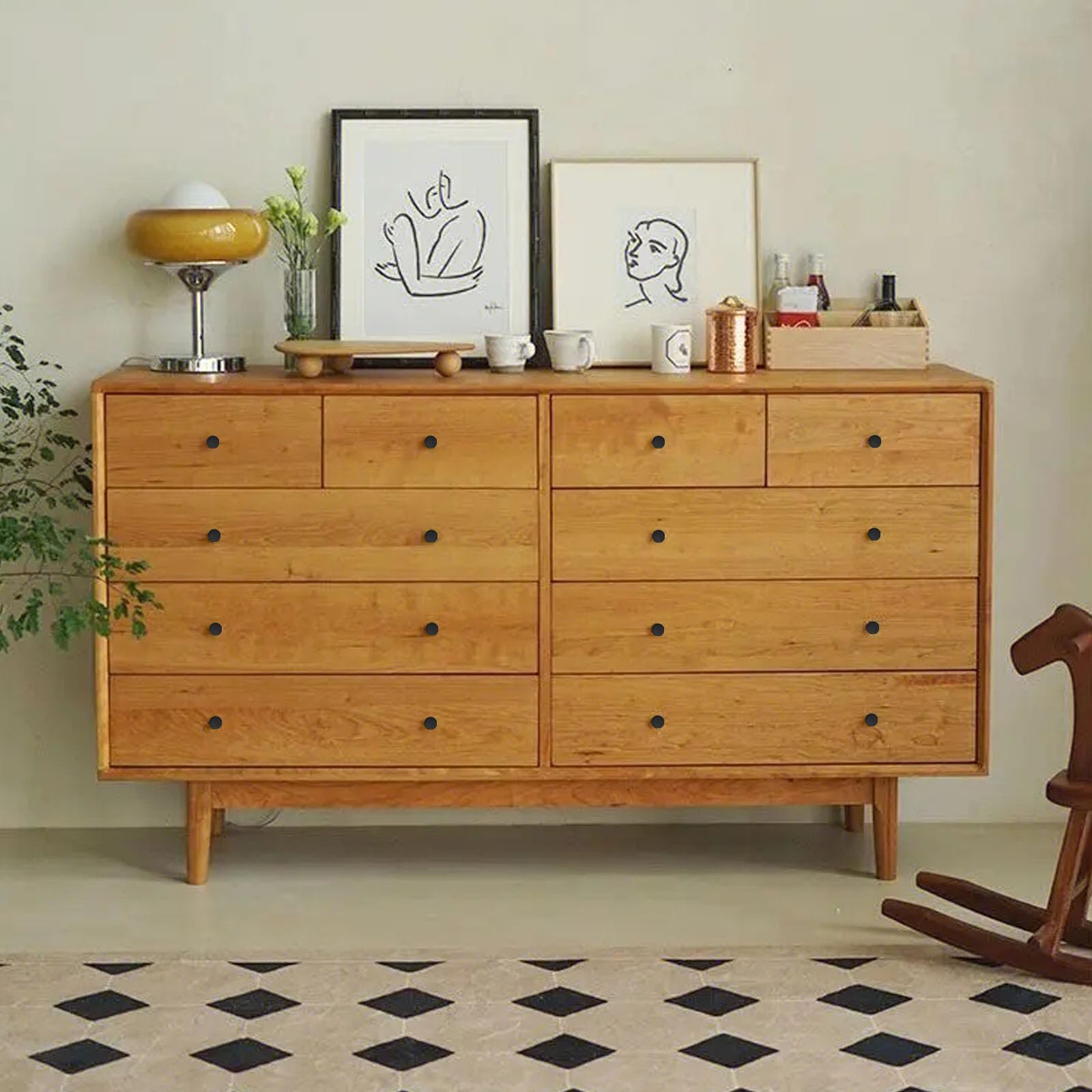 black knobs dresser Solid Black Drawer Knobs