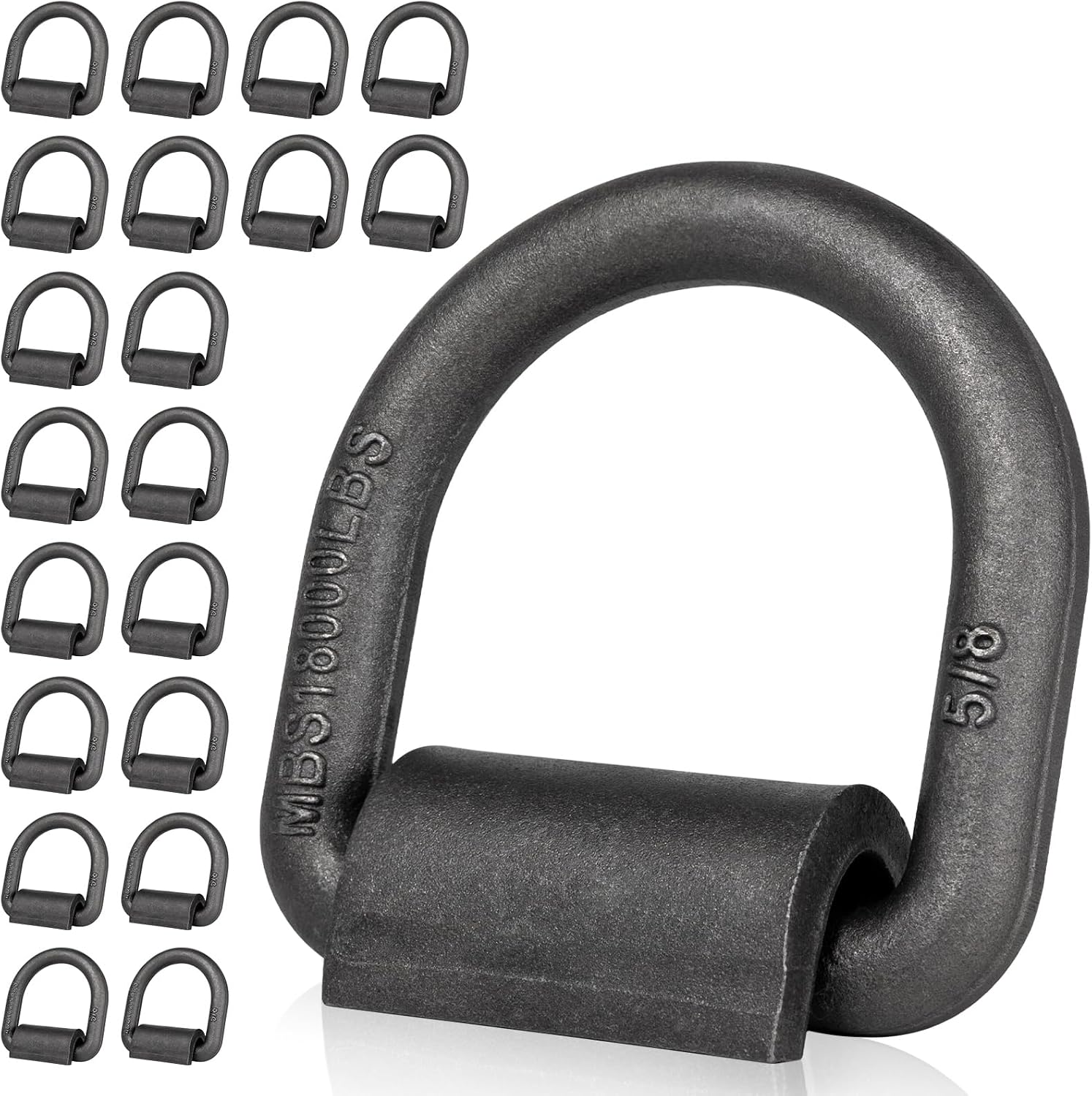 1/2" Weld-On Forged D-Rings, 12000 lbs Breaking Strength, Heavy Duty Tie Down Anchors for Trailers, Trucks, RV and Cargo Control (4pcs)