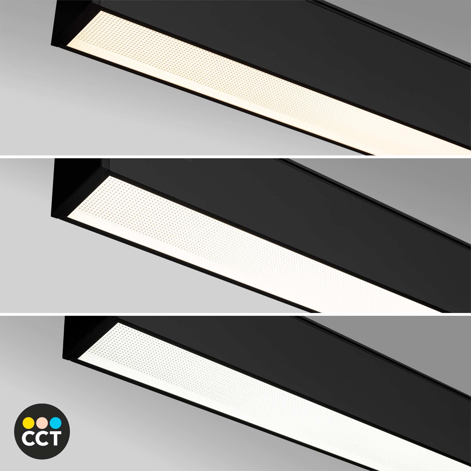 B·LED BARCELONA LED - Luminaria lineal LED CCT - 60W - Suspensión/superficie - Potencia ajustable - 180cm