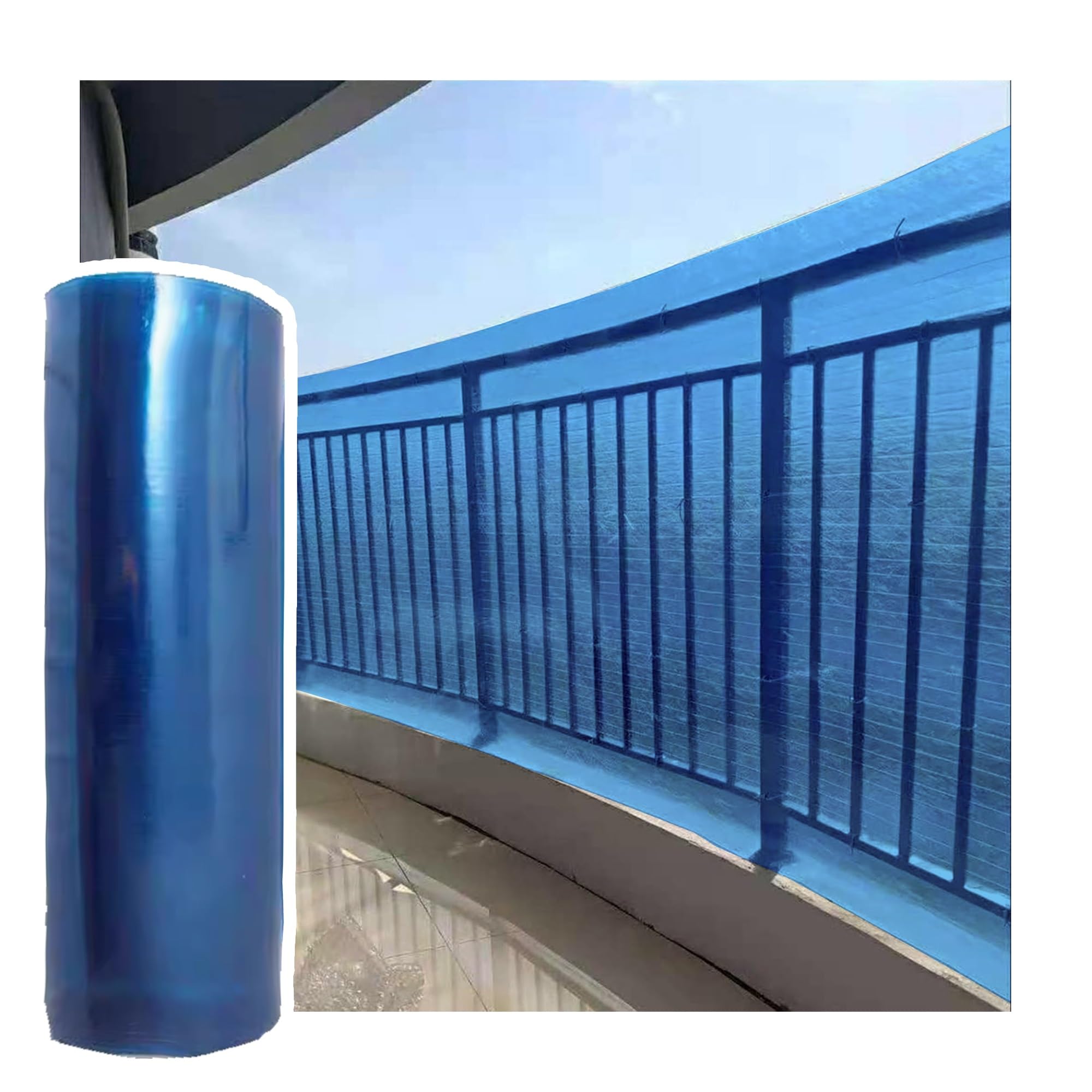 Plaque polycarbonate bleue 1.2mm x 1.5x20m pour toiture de serre