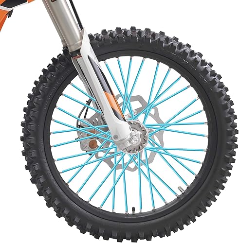 Miniatura 3 de PSLER - Cubiertas protectoras para radios de llantas, para decoración de bicicletas, motocicletas, motocross, etc., 72 unidades