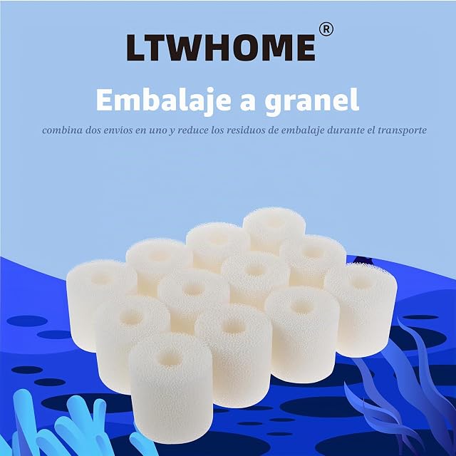 Foto 4 de 4 de LTWHOME Esponjas de filtro genéricas para Eheim 2618080 Aquaball 2208 2210 2212/60 130 180