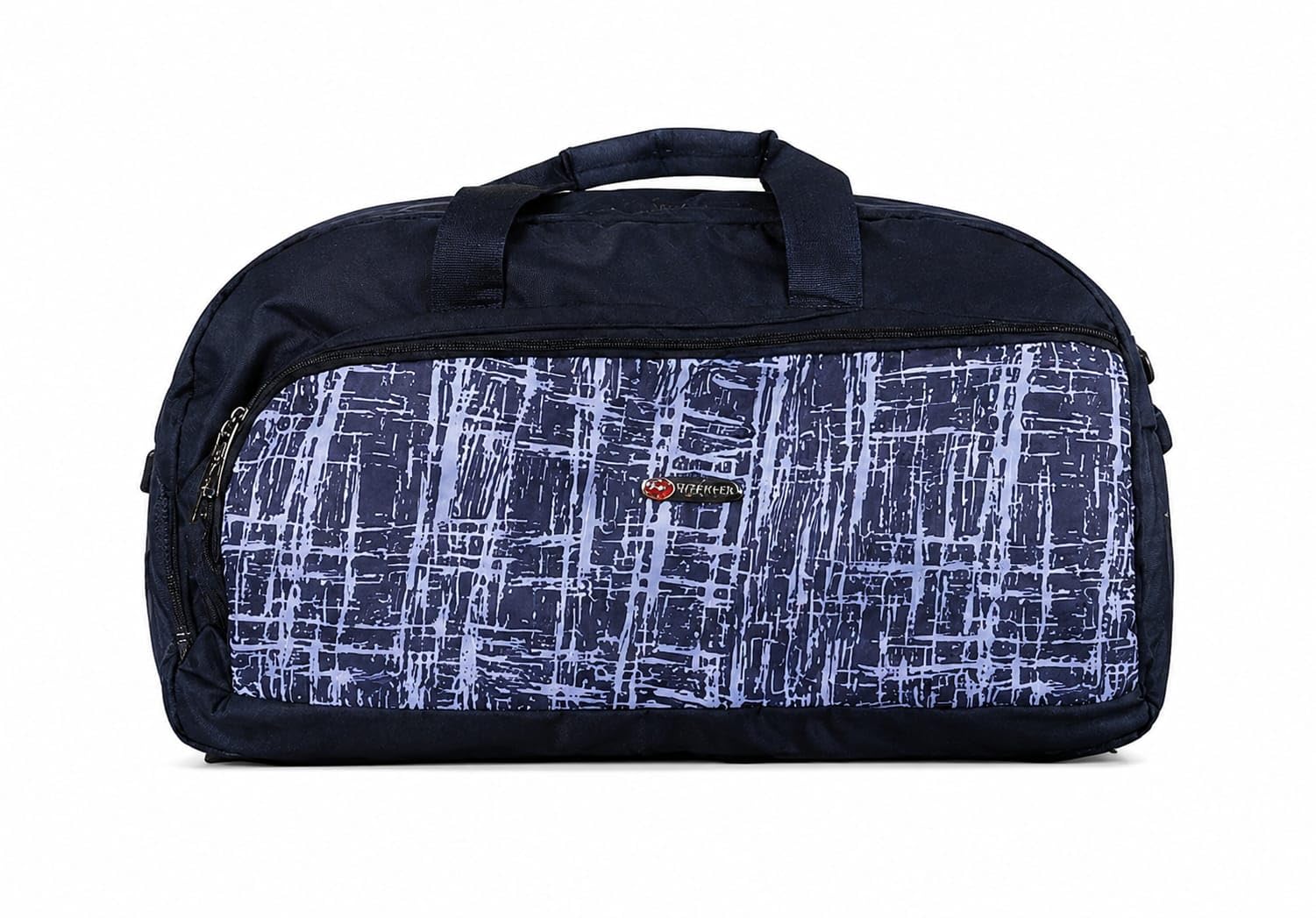 trekker Duffle Bag, Blue and Black Abstract Print Purple-picture-2