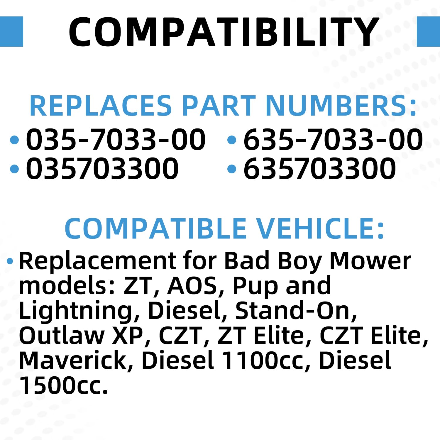 035-7033-00 Upgraded 12V Mower Deck Lift Actuator Compatible with Bad Boy ZT Elite CZT Maverick Outlaw Pup Lightning AOS