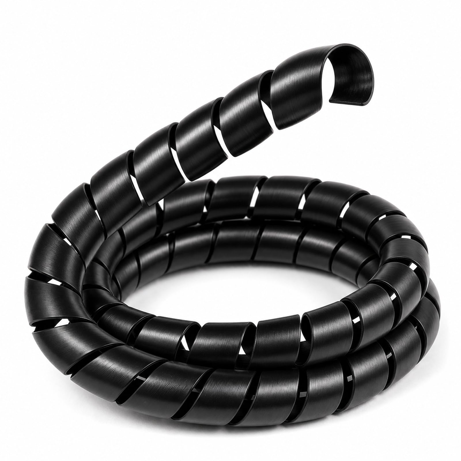 Protezione for Cavi a Spirale in plastica | Dimensioni multiple multicolori: gestione dei cavi for TV PC Home Office Garden(Black,28mm*2pcs)