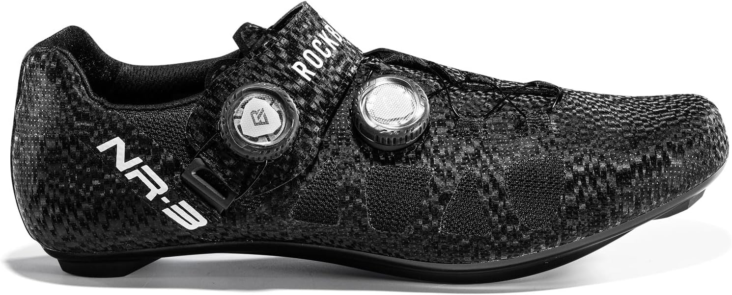 ROCKBROS Cycling Shoes NR3 with 2 Knob Lock Professional for Men - Breathable & Stable Road Bike Shoes