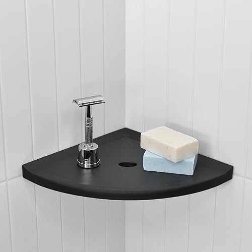 Miniatura 5 de Questech Décor - Estante esquinero para regadera, estante de ducha esquinero montado en la pared, estante de reacondicionamiento para paredes de
