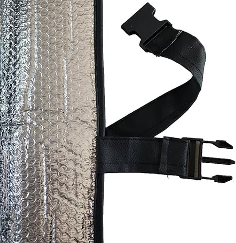 Miniatura 6 de GWUSKDT Parasol para parabrisas de automóvil - Engrosado de 5 capas de burbujas que bloquea el calor y los rayos UV del sol, Parasol para parabrisas