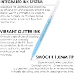 Grabie 42 Stylo de gel de glissade capté, Stylos de couleur essentiels, Conseil de Rollerball lisse, Stys de gel brillant métallique pour la coloration, ensemble de 42 Stylos de gel colorés