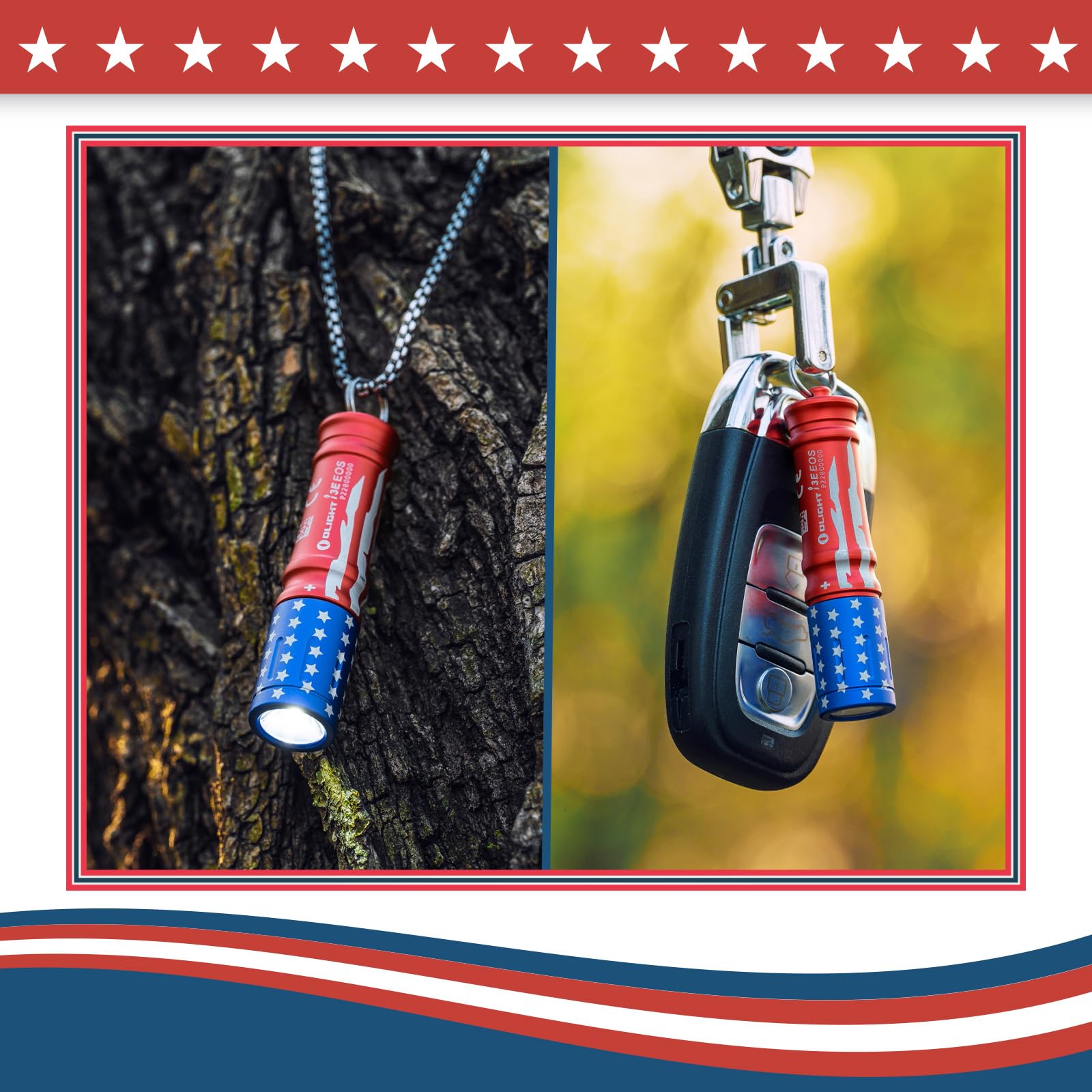 OLIGHT (オーライト) i3T EOS Stars & Stripes Olight I3T EOS Stars & Stripes Patriotic Edition 180L Slim