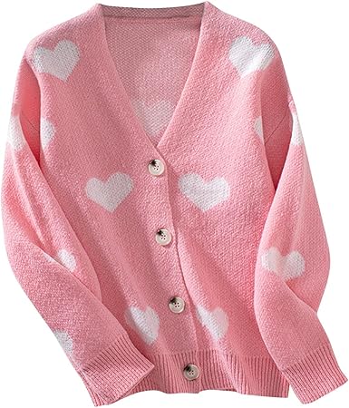 トップス 00s archive semantic desing longcardigan HGps8w Women's Heart Graphic Cardigan Long Sleeve Open Front