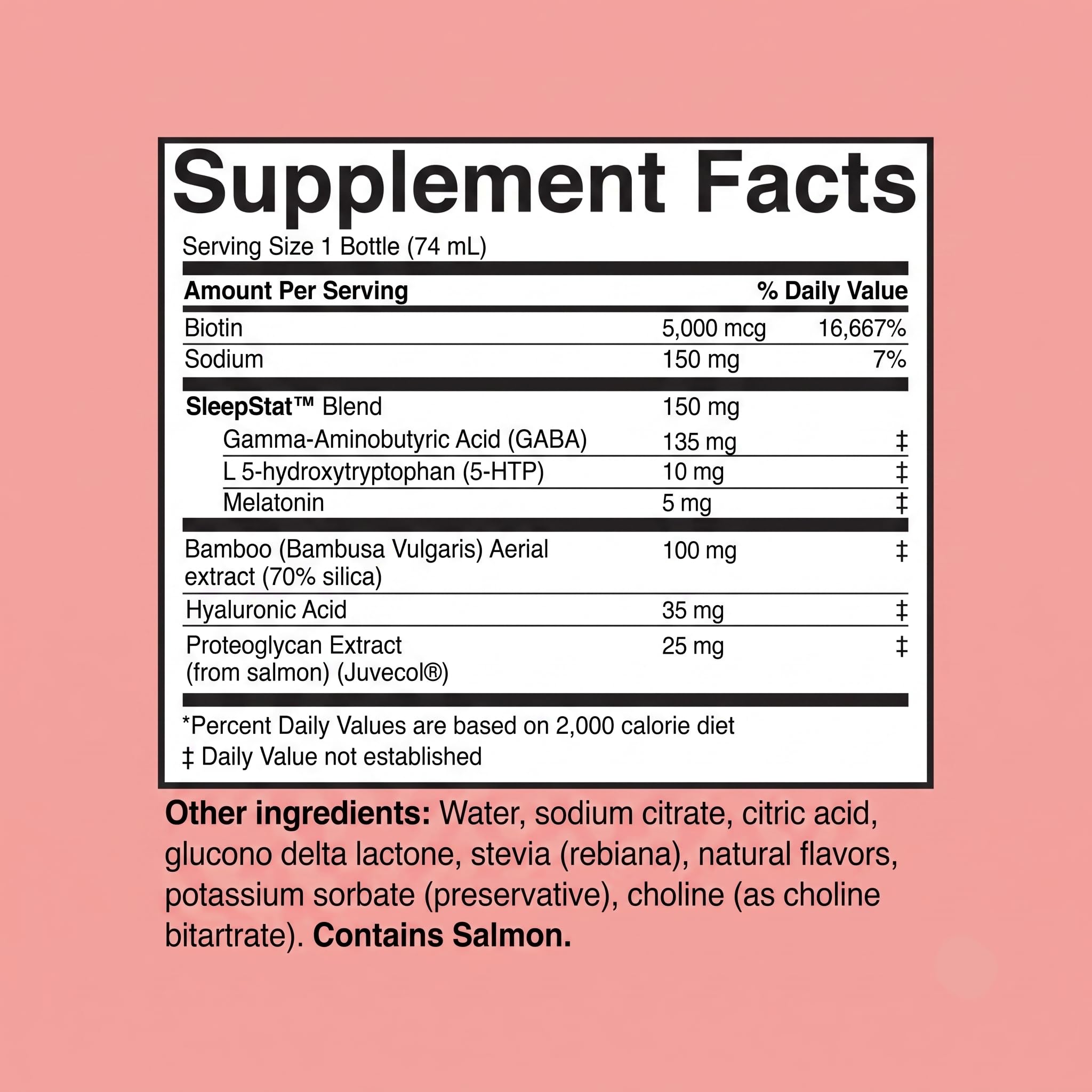 Dream Water Beauty Sleep Aid Drink Supplement; Melatonin 5mg, GABA, 5-HTP, Plus Biotin for Healthy Skin, Hair and Nails; 2.5 oz Liquid Sleep Shots, Zen Tonic 12-Count — Amazon image 4