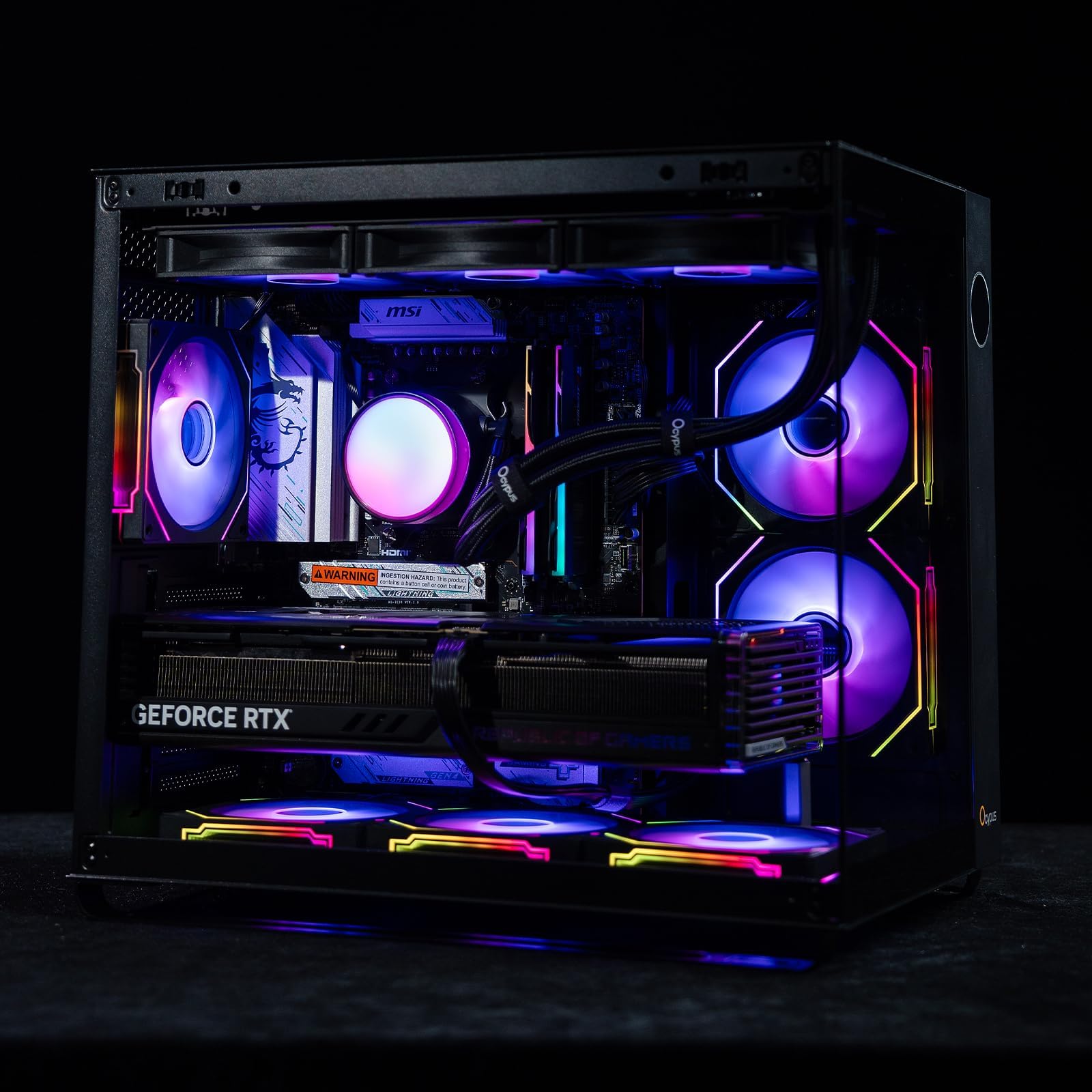 Ocypus Delta L36 ARGB CPU Aio liquid cooler,Layered Lighting