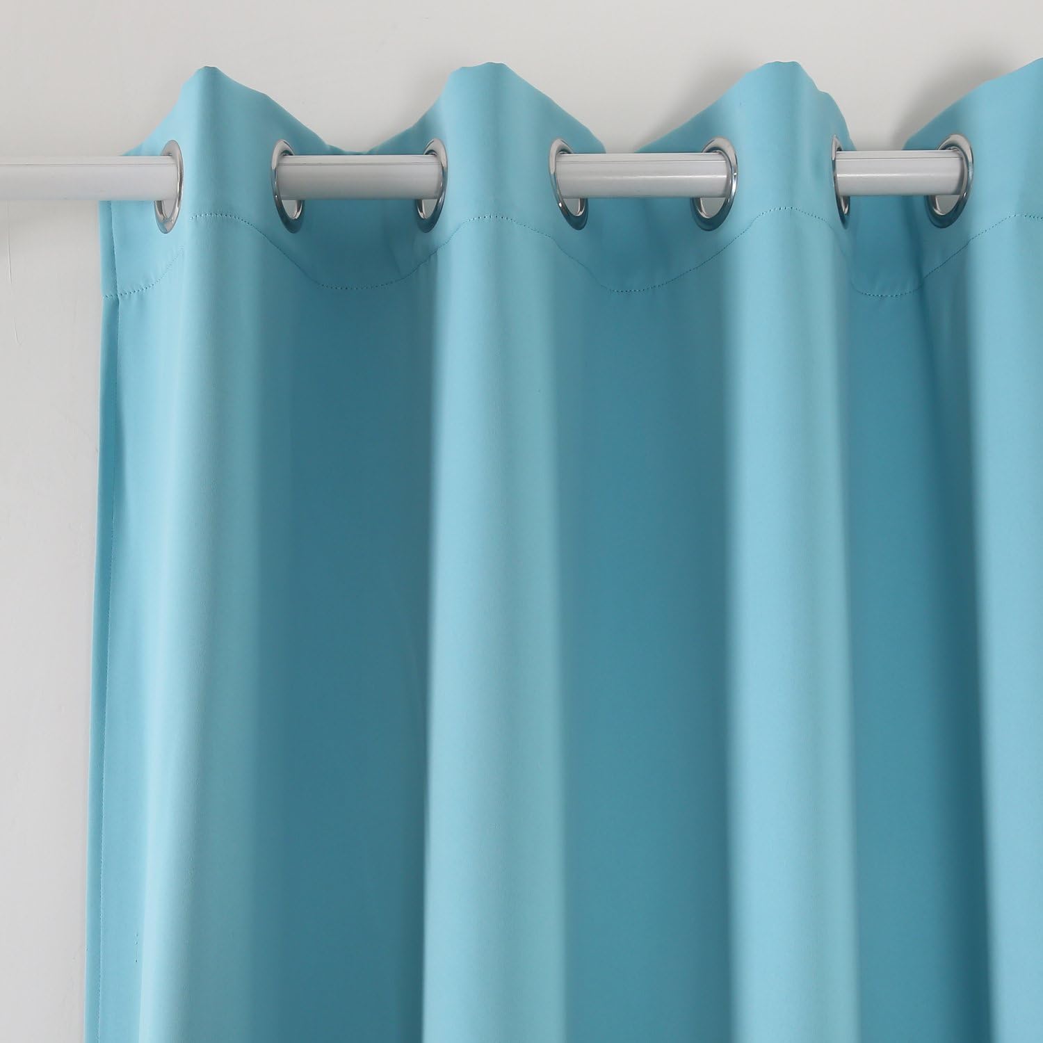Deconovo Thermal Insulated Curtain Super Soft Heavy Duty Thick Blackout Grommet Window Curtain Panel for Nursery Room Light Blue,52x95-Inch, 1 Panel