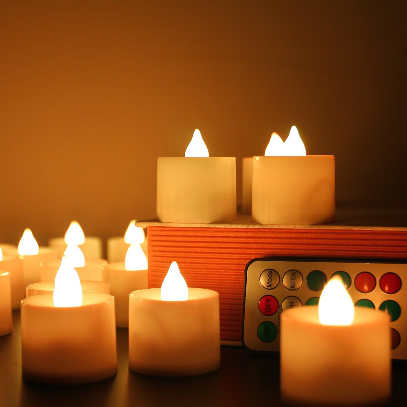 Electric Candles, Flameless Tea Candles Glowing Color with