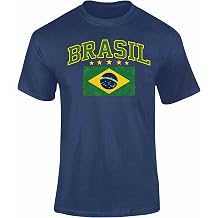 Brazil Football Shirts T Shirt Adults Kids Flag Graphic Fan Top