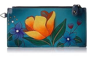 Women's Hand Painted Genuine Leather Organizer Wallet