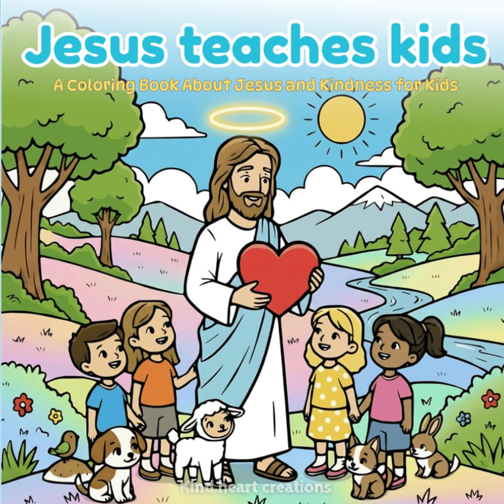 Jesus teaches kids: A coloring book about Jesus and kindness for kids
