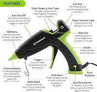 Vista 3 de Ultra Series Pistola de pegamento caliente de tamaño completo de doble temperatura de 100 vatios con apagado automático