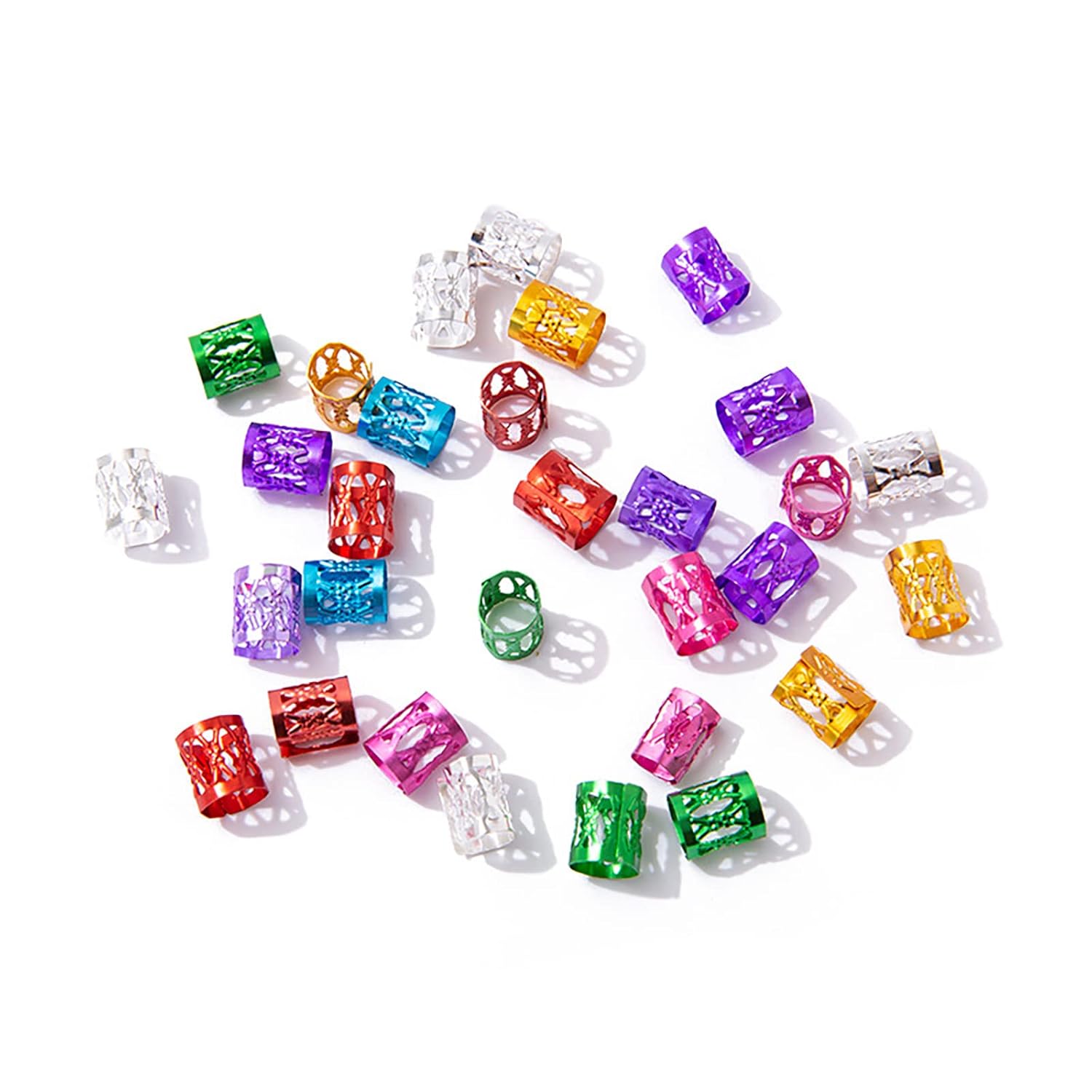 Gold Hair Clips Hair Braid Rings Clips Dreadlock Accessories Dirty Braid Hair