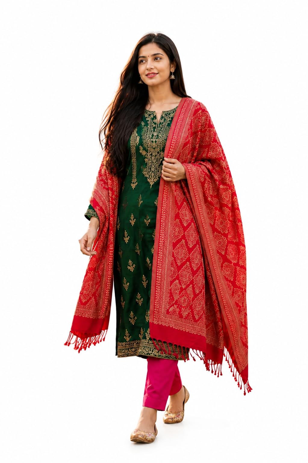 kti Women multicolor stylish winter wear printed shawl-picture-24