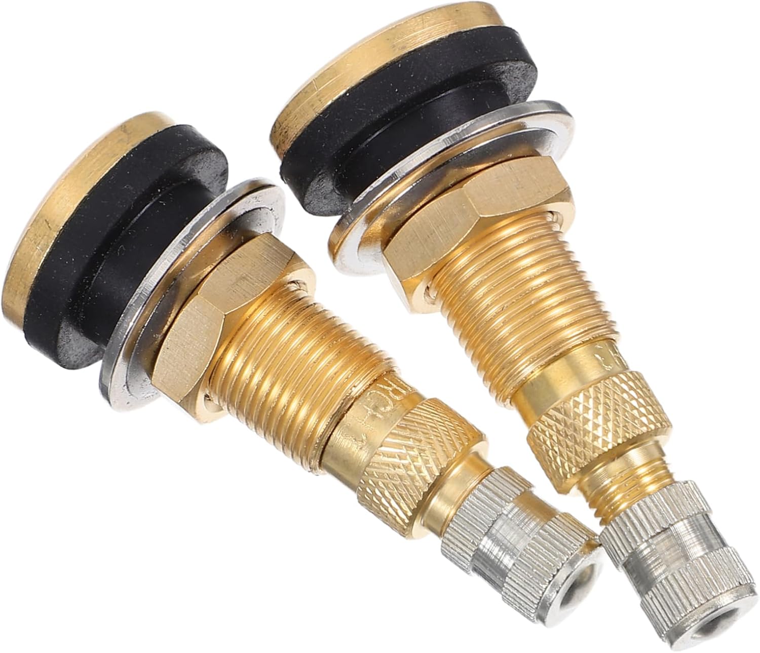 GLEAVI 2pcs Tire Valve Stems: Universal Tubeless Metal Valve Stems Outer Mount Truck Tire Adapter for Agricultural and Industrial Vehicles