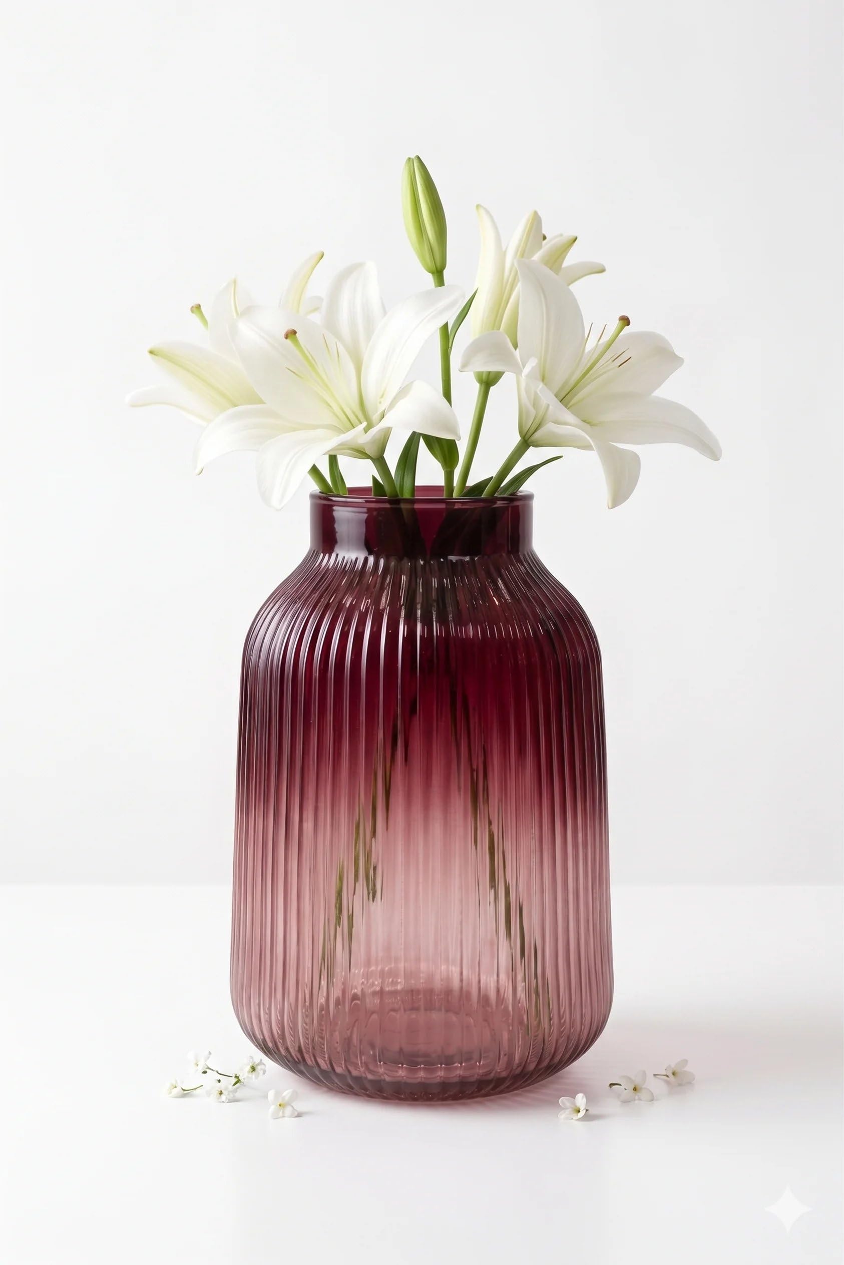 Red Xx Glass Flower Vase – Handcrafted Hand-Blown Decorative Vase for Home Decor, Living Room & Gifting | 23.1 cm Flower Pot-image-10
