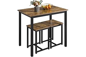 Yaheetech Table and 2 Chairs Dining Set for Eating in Tight Spaces