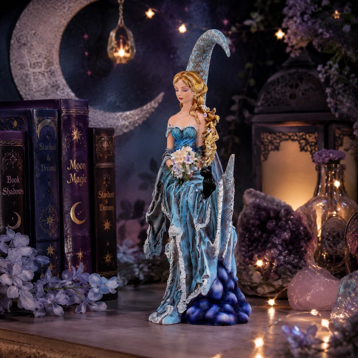 Nemesis Now Wind - Statuetta di Nene Thomas, 24 cm, Colore: Blu
