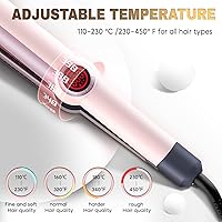 Vista 4 de Flat Iron Hair Straightener and Curler 2 in 1-Curling Iron for Lasting Curls,360°Anti-Scald Ionic Curling Wand,Rapid 30-Second Heat-Up,Auto Shutdown