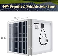 Vista 8 de Luces solares para interiores, 4 bombillas de luces solares para cobertizo con interruptor de encendido y apagado, kit de panel solar de 30W