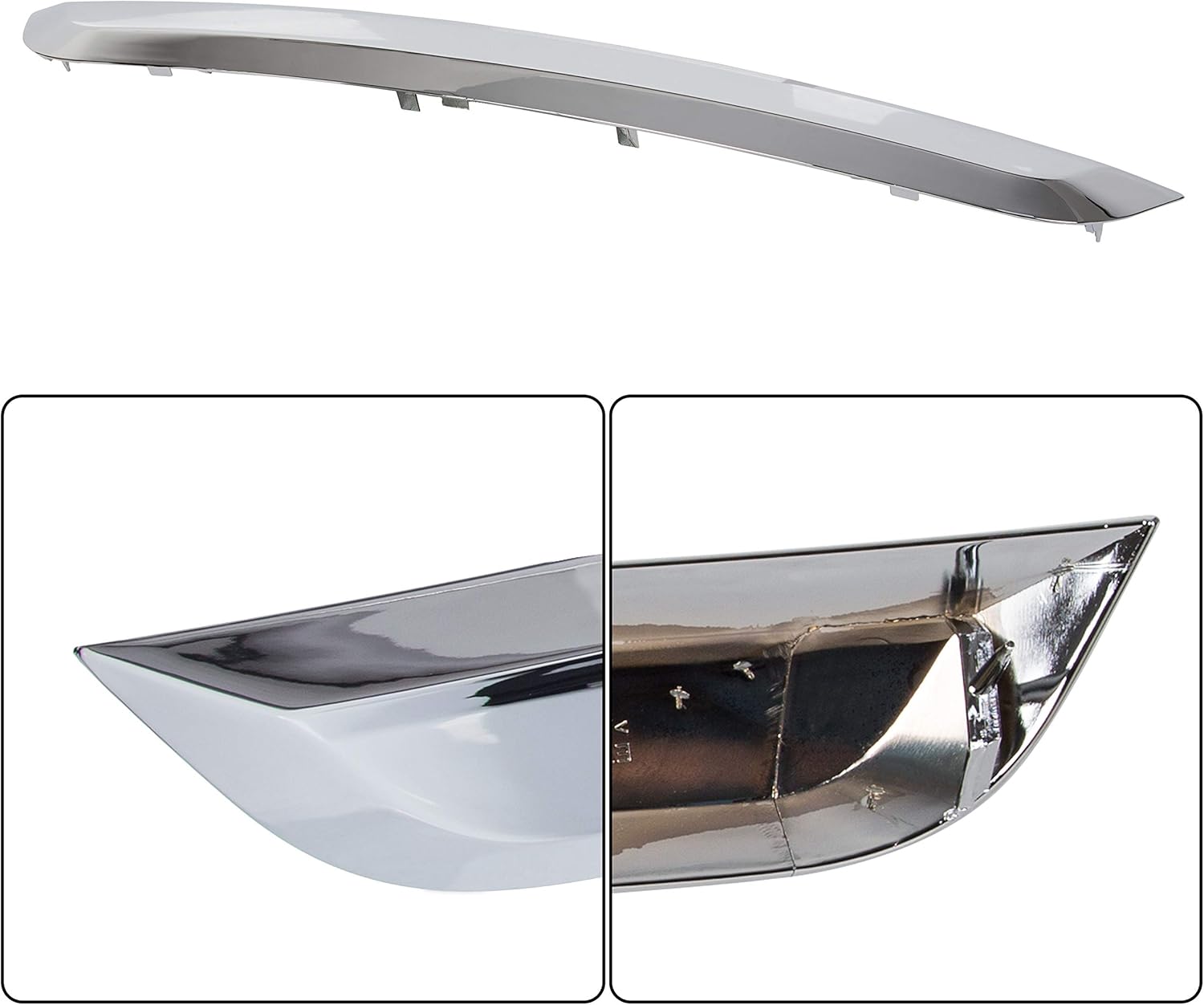 ECOTRIC Front Lower Grille Molding Trim Compatible with Fusion 2010-2012 Replacement For FO1216104C AE5Z8200B Chrome Grill