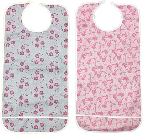 Toque Personal para mujer Adulto babero con recogedor de migas tamaño 18x 36, paquete de de 4